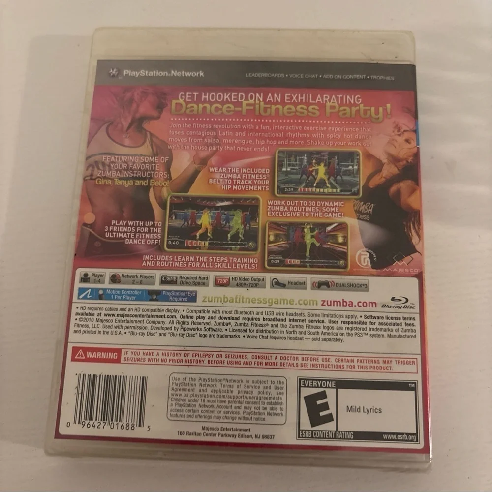 Zumba Fitness (Sony PlayStation 3, 2010) Sealed